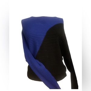 EXPRESS xs royal blue/black pullover sweater